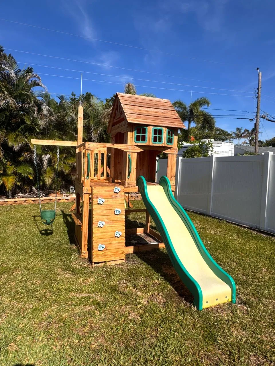 Wood playground restoration in Haverhill, after